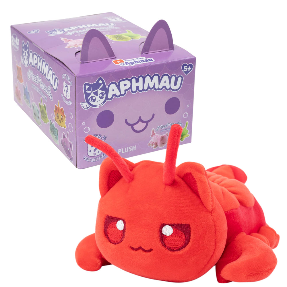 Aphmau MeeMeow Undersea Lobster Cat plush for bold color and cuddles.