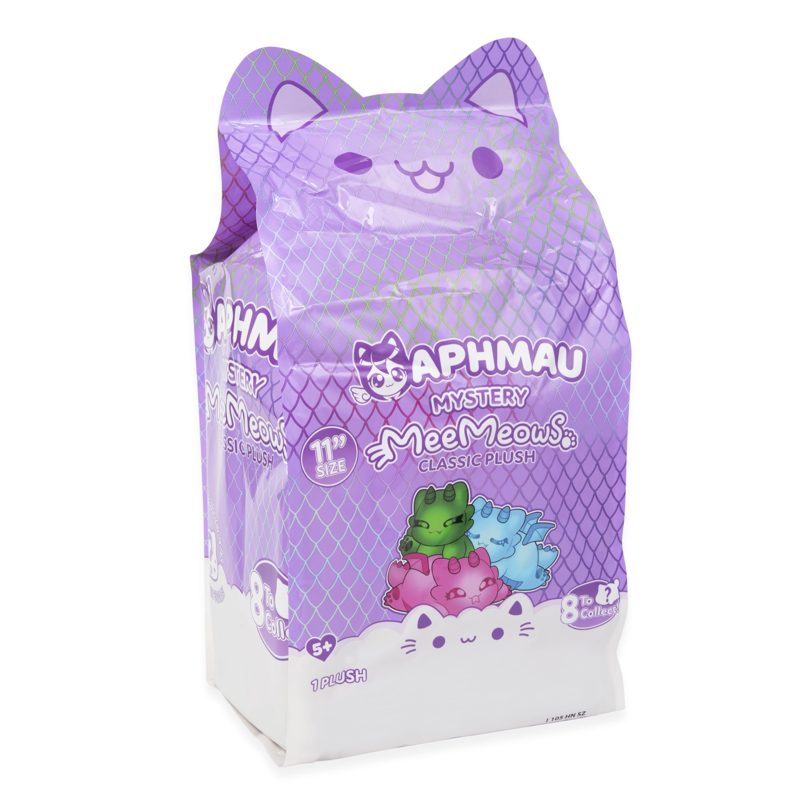 Aphmau MeeMeows 11-inch Bronze Dragon plush, warm-tone treasure for shelves.