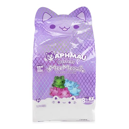 Aphmau MeeMeows 11-inch Jade Dragon plush, shimmering and ideal for display.