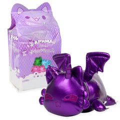 Aphmau MeeMeows 11-inch Silver Dragon plush, metallic shine catches the light.