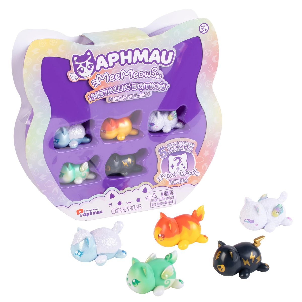 Aphmau metallic MeeMeow Ice Cat: a sparkling centerpiece for display and unboxings.
