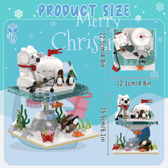 Aphpaio ice igloo with penguins creates cozy winter storytelling.