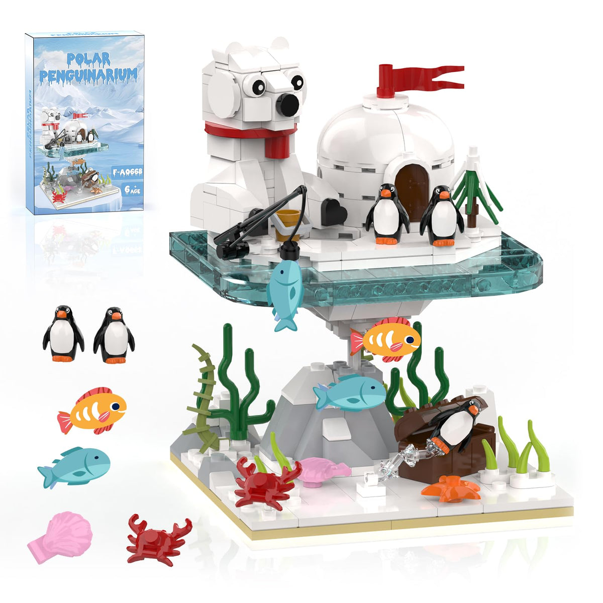 Aphpaio Christmas polar bear top layer scene sparks imaginative play.