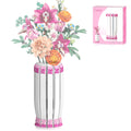 aphpaio pink vase block kit assembly for creative home decor and DIY display