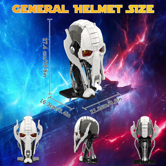 aphpaio Space Wars display stand securely showcases the completed helmet.