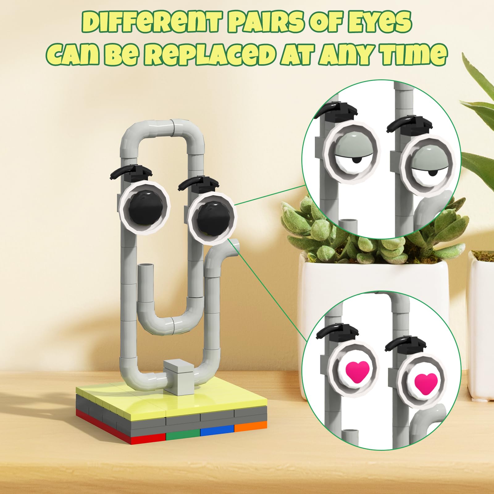 aphpiao Clippy blocks with step-by-step manual for easy assembly.
