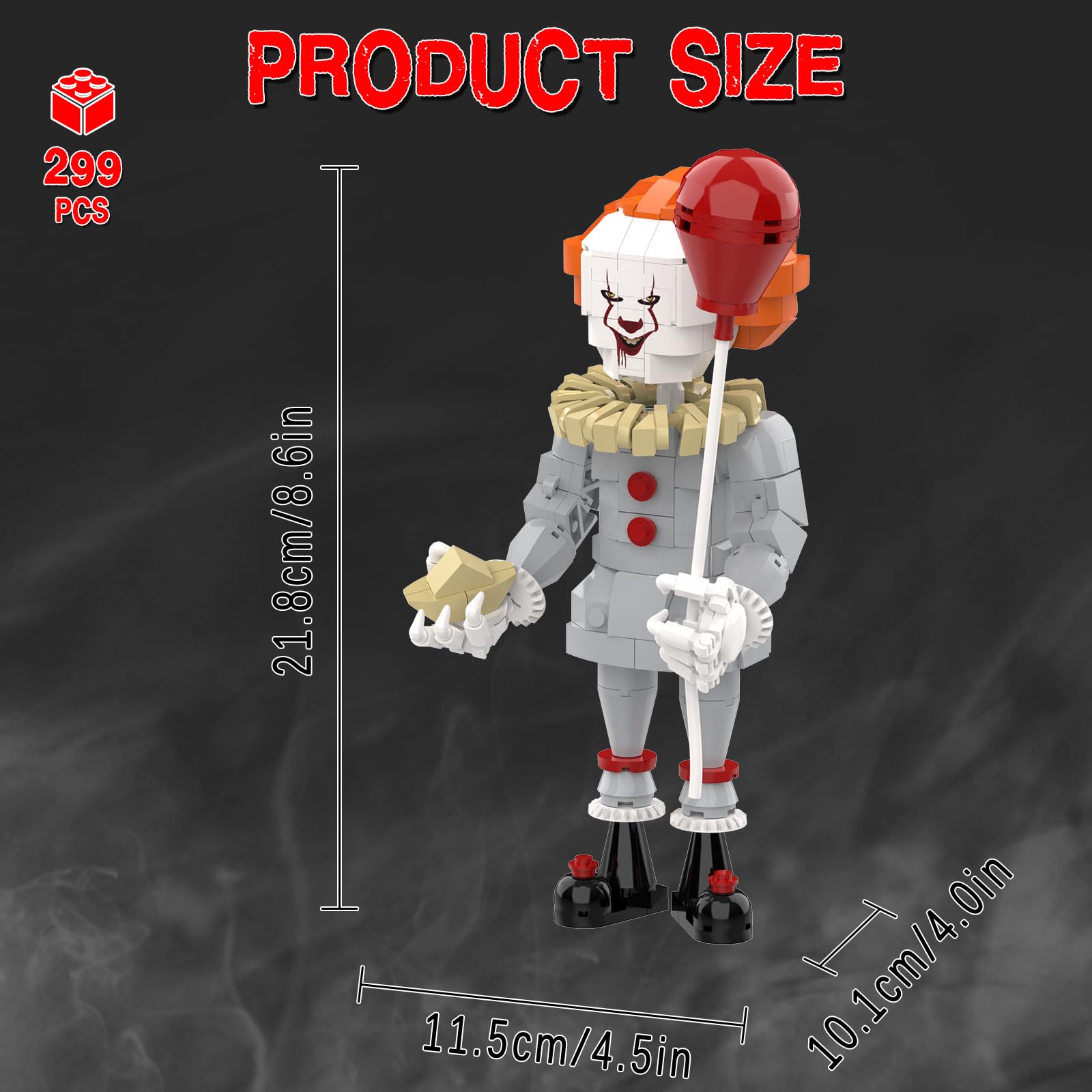 aphpiao Pennywise hairstyle focus captures iconic look for horror collectors and Halloween decor.