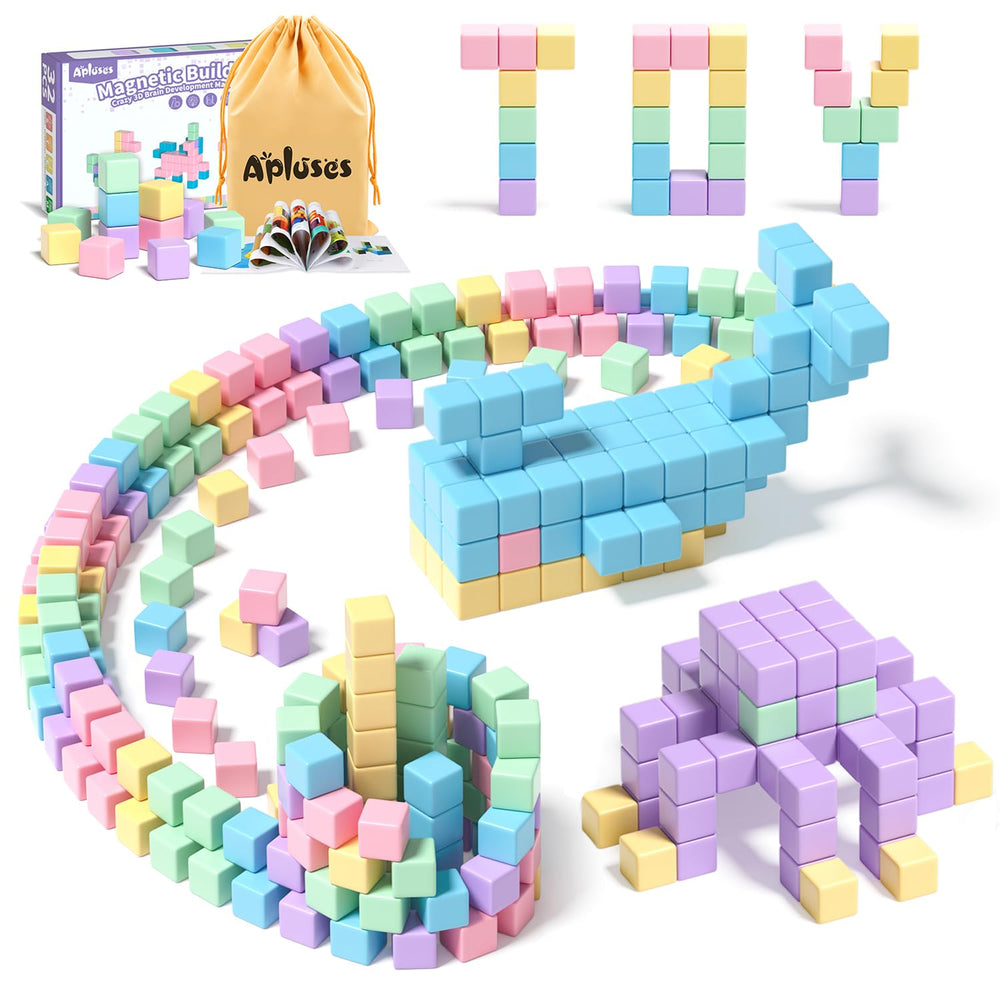 Apluses 32pcs magnetic blocks assembly – colorful pieces to spark creative building and fine motor skills.