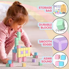Apluses magnetic blocks closeup highlights durable magnets and sturdy construction for stable structures.