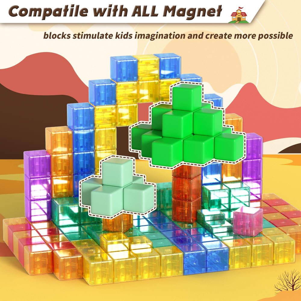 Apluses gift ready magnetic blocks set suitable for curious kids
