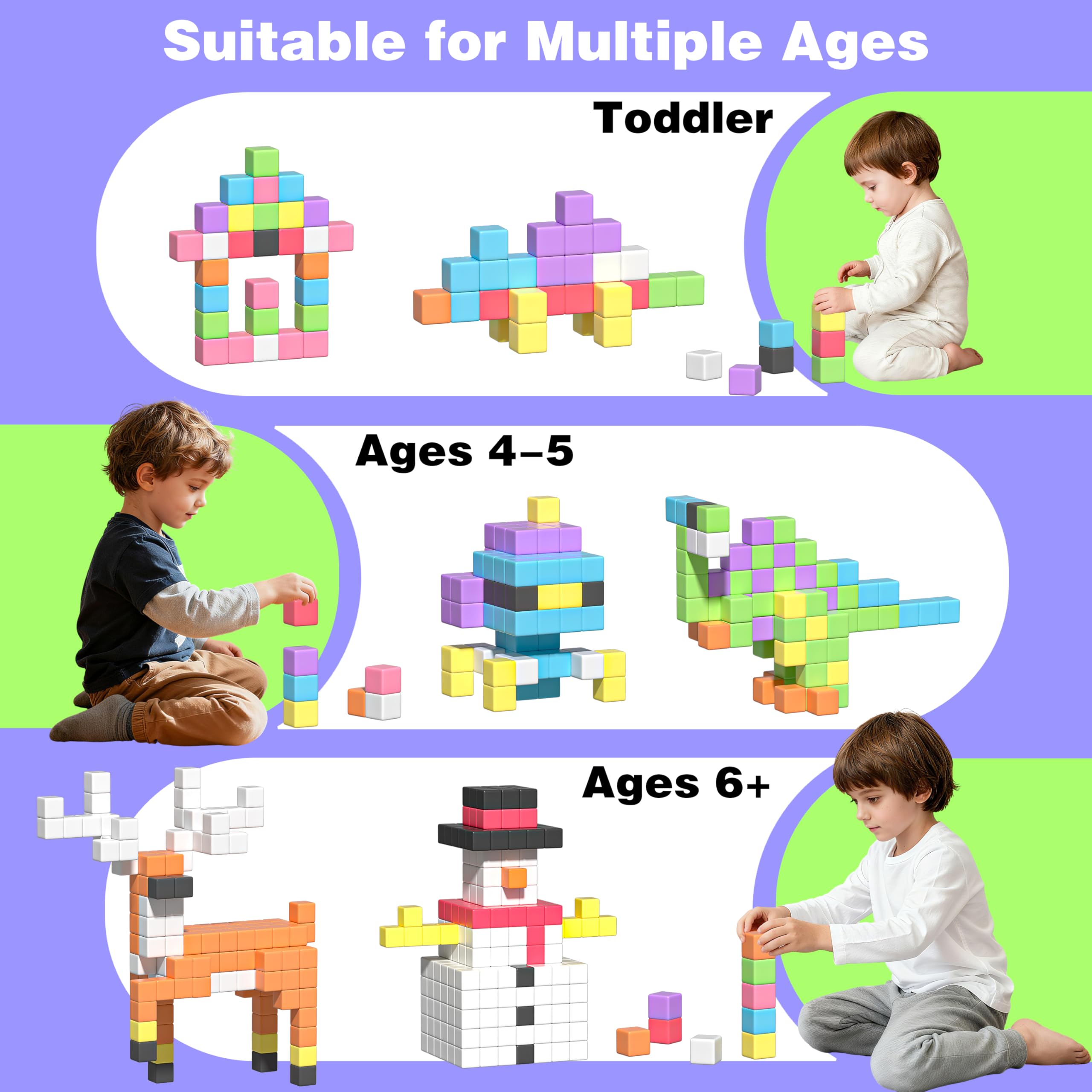 Apluses Magnetic Blocks 3d-geometry-structures enable tactile, hands-on learning and STEM curiosity.