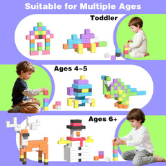 Apluses Magnetic Blocks 3d-geometry-structures enable tactile, hands-on learning and STEM curiosity.