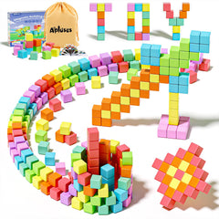 Apluses magnetic blocks 72 pieces for creative STEM play on the go.