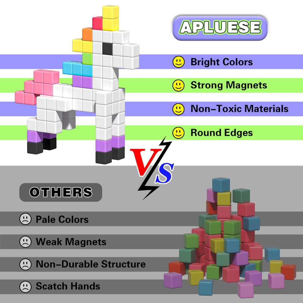 Apluses Magnetic Blocks animal-figures invite creative storytelling and hand coordination.