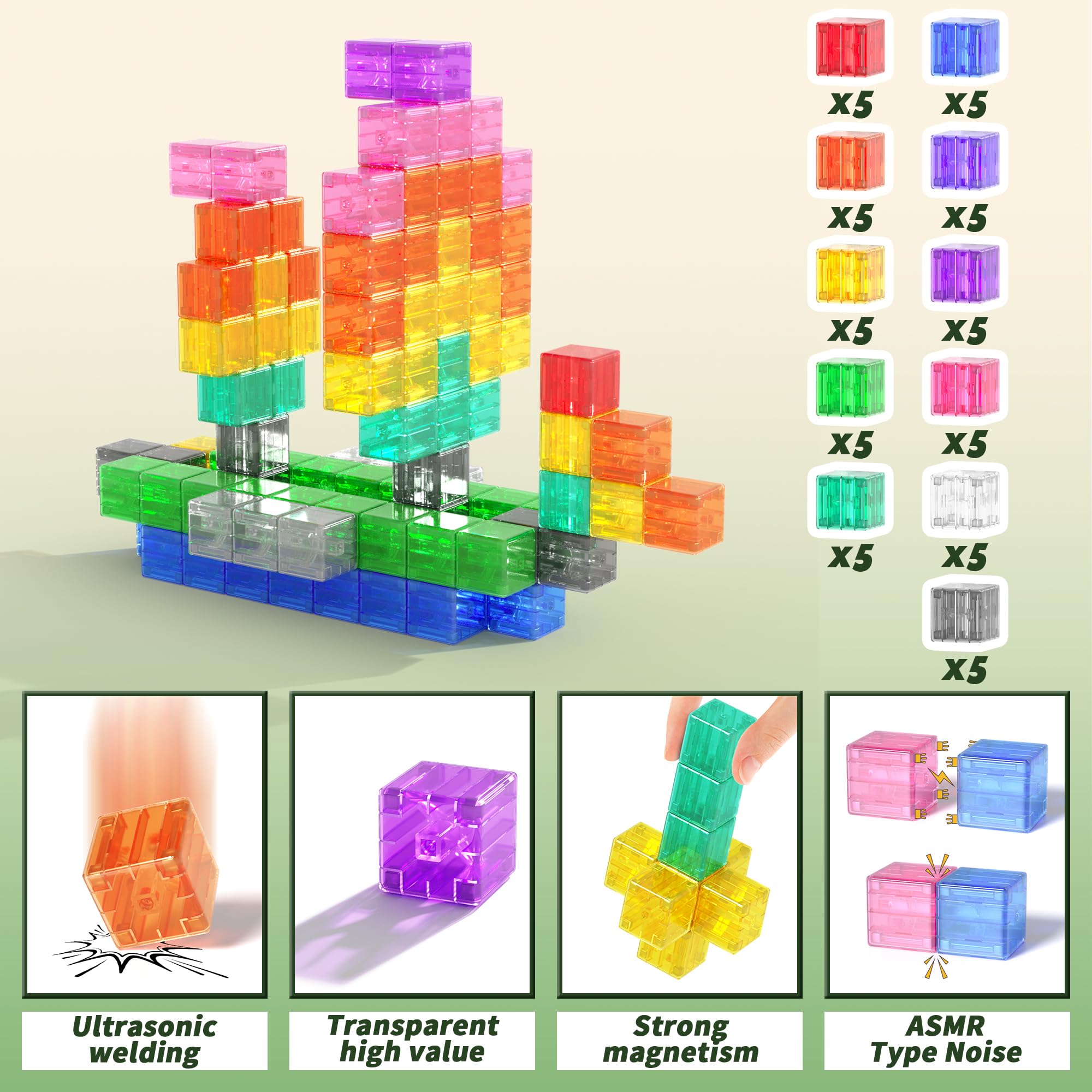 Apluses magnetic blocks compatible with other sets to expand play possibilities
