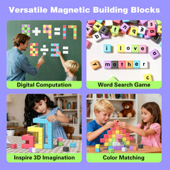 Apluses Magnetic Blocks storage-bag keeps pieces organized and ready for play.