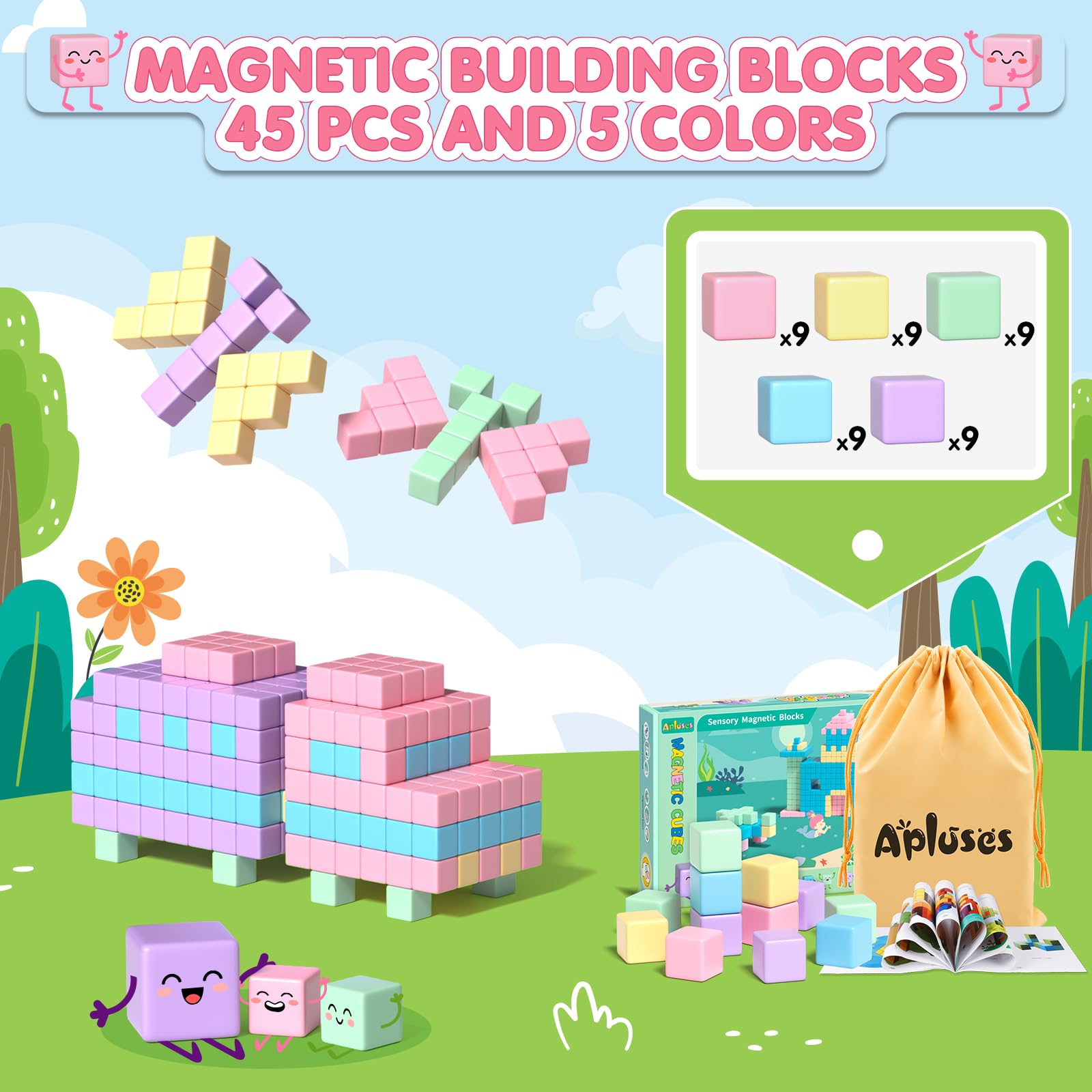 Apluses safe non-toxic ABS blocks for worry-free early play