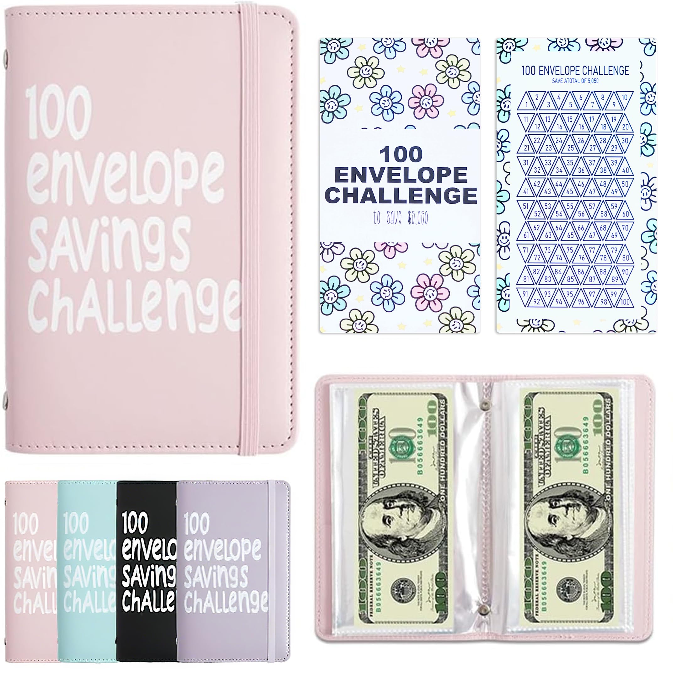 APMFHO 100 Days Money Saving Challenge binder with envelopes for neat budgeting
