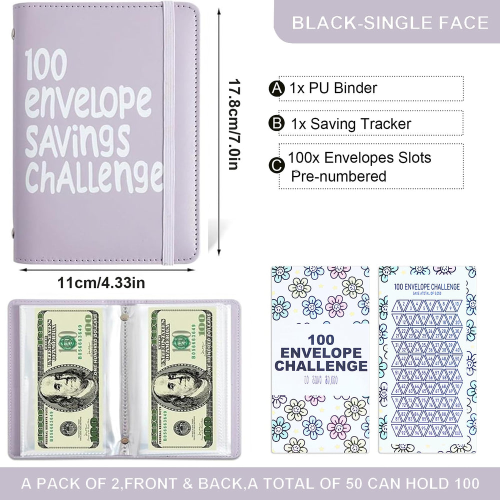 APMFHO PU leather money binder with tracker helps monitor progress.