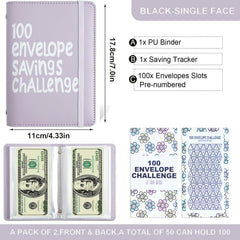 APMFHO PU leather money binder with tracker helps monitor progress.