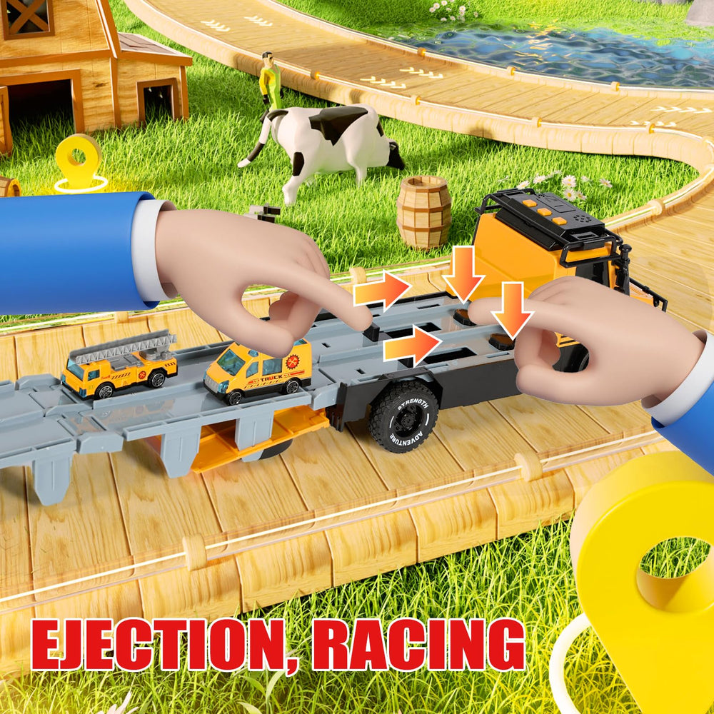 APOBATK truck with race tracks and dual launchers for action-packed play.