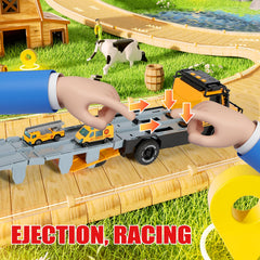 APOBATK truck with race tracks and dual launchers for action-packed play.