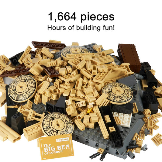 Apostrophe Games Big Ben clock-face detail highlights realistic features for true landmark replication.