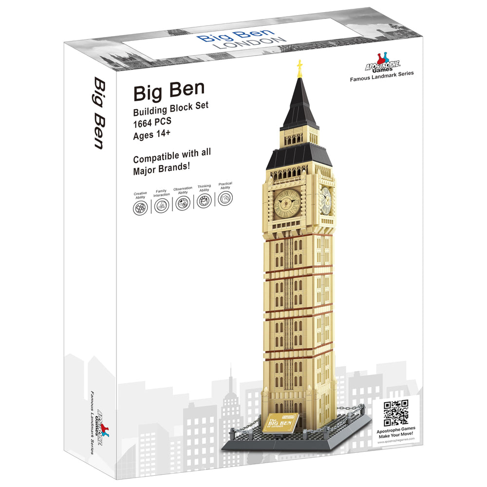 Apostrophe Games Big Ben model size showcases impressive scale for display and learning.
