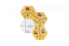 Apostrophe Games hexagon card surface with matte finish enhances artwork.