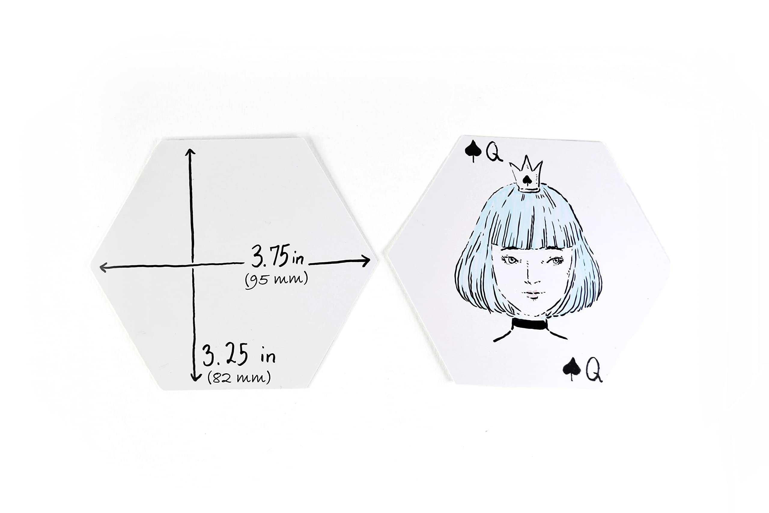 Apostrophe Games blank hexagon cards suited for education and crafts.