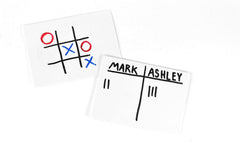 A classroom setup using Apostrophe Games cards as versatile study aids.