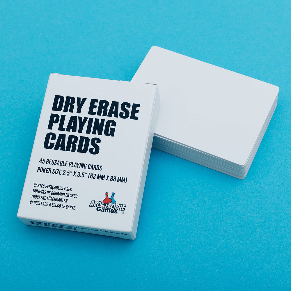 Apostrophe Games dry erase cards show front-and-back writable surfaces.