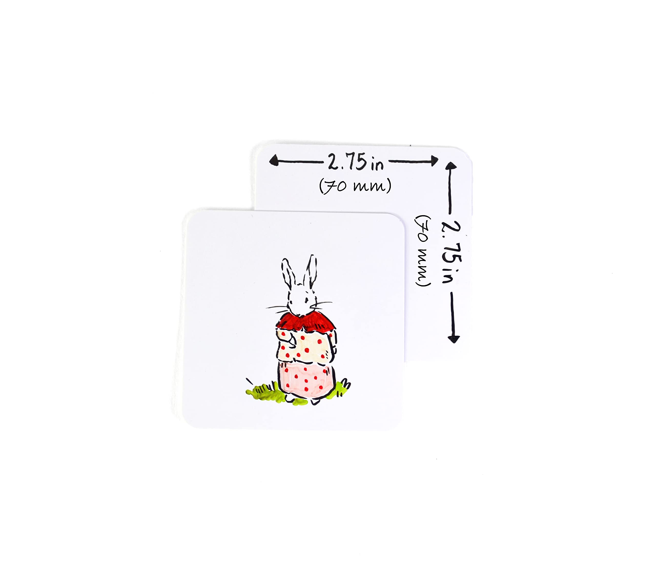Apostrophe Games easy-to-write matte surface on blank square cards.