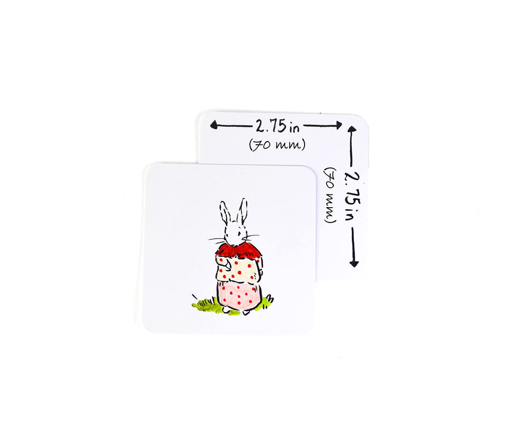 Apostrophe Games easy-to-write matte surface on blank square cards.