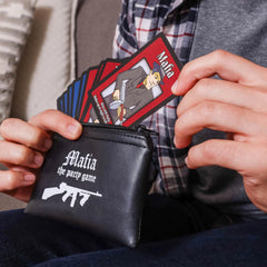 Apostrophe Games Mafia logo pouch for portable play