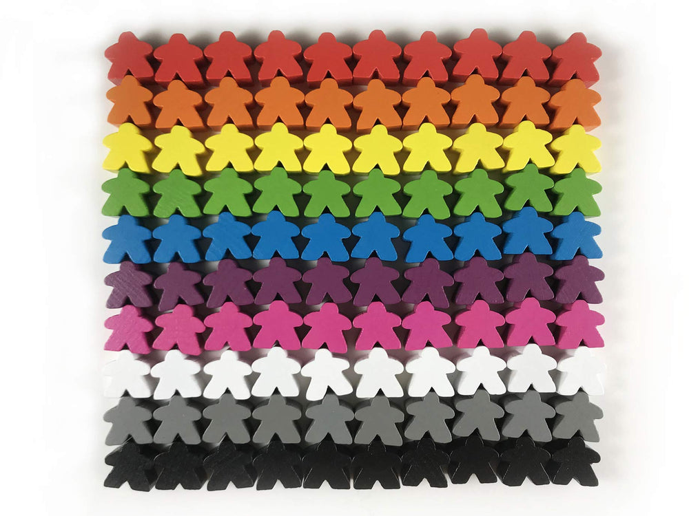 Apostrophe Games red wooden meeples set for counting and sorting