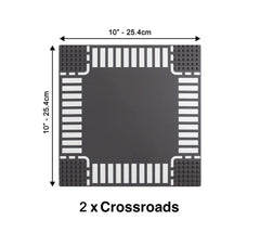 Apostrophe Games crossroad gray baseplate to create complex layouts.