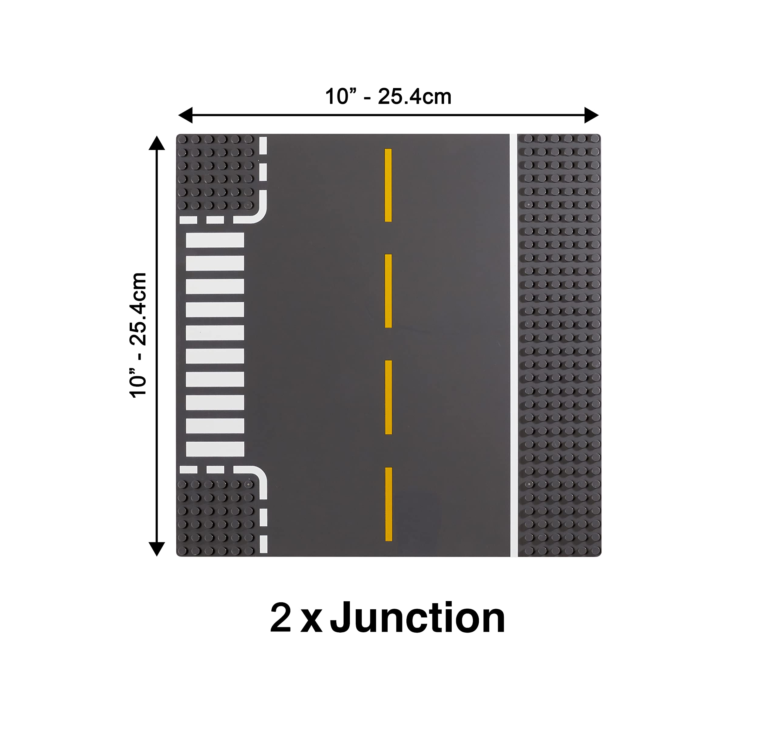 Apostrophe Games T-junction gray baseplate for branching routes.
