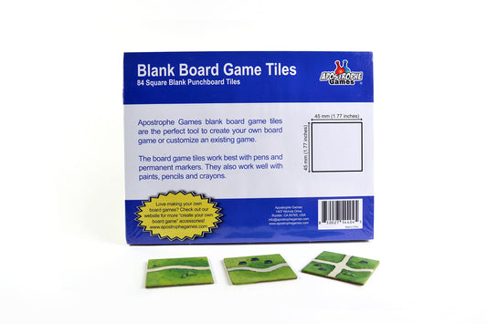 Apostrophe Games 84-pack square tiles demonstrate durable ultra-thick cardstock.
