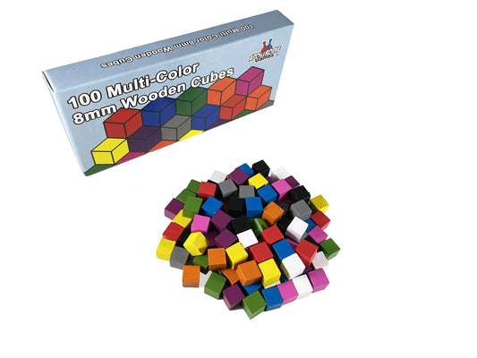 Apostrophe Games wooden cubes in multi-color set ideal for sorting and counting