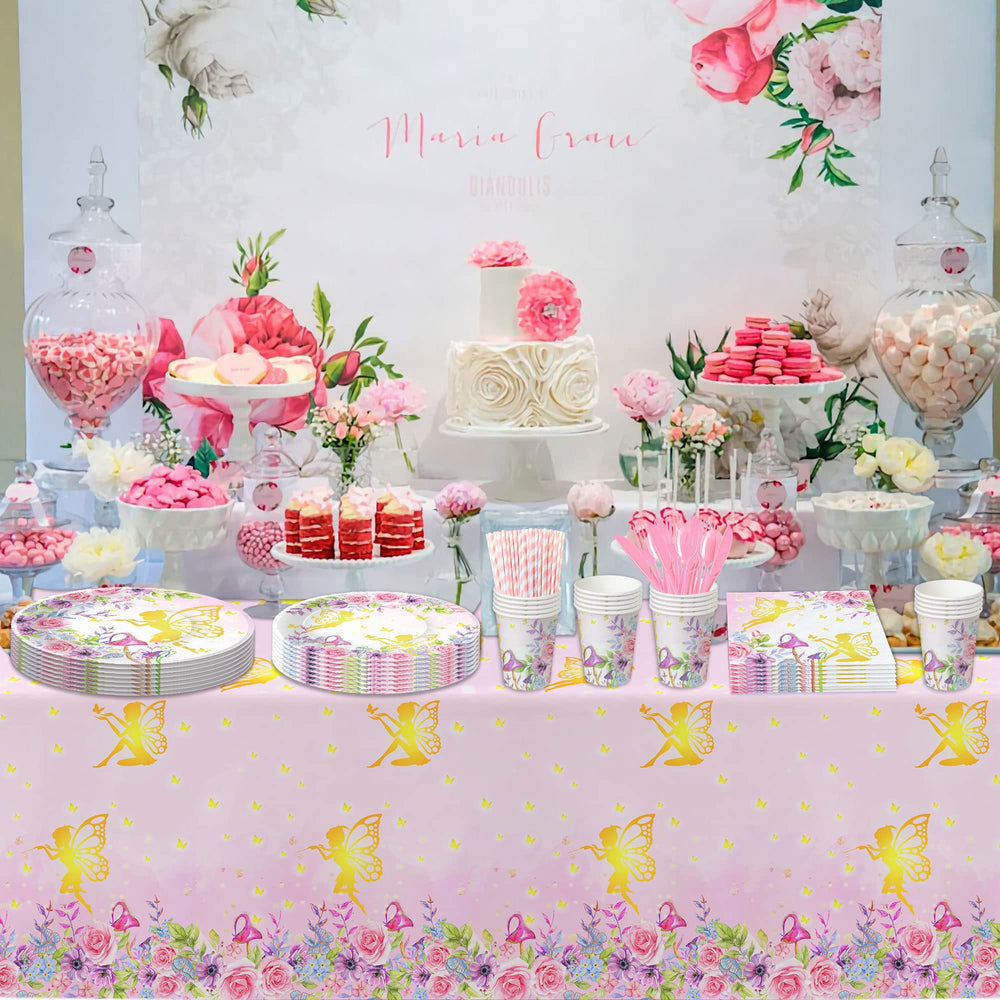 APOWBLS Fairy paper straws for mess-free sipping and themed decor.