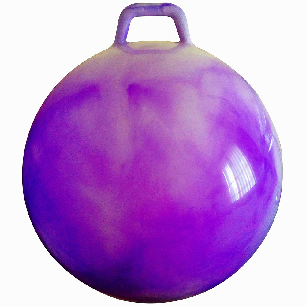AppleRound Hippity Hoppity Hopball with handle, purple cloud design, for kids aged 3–7.