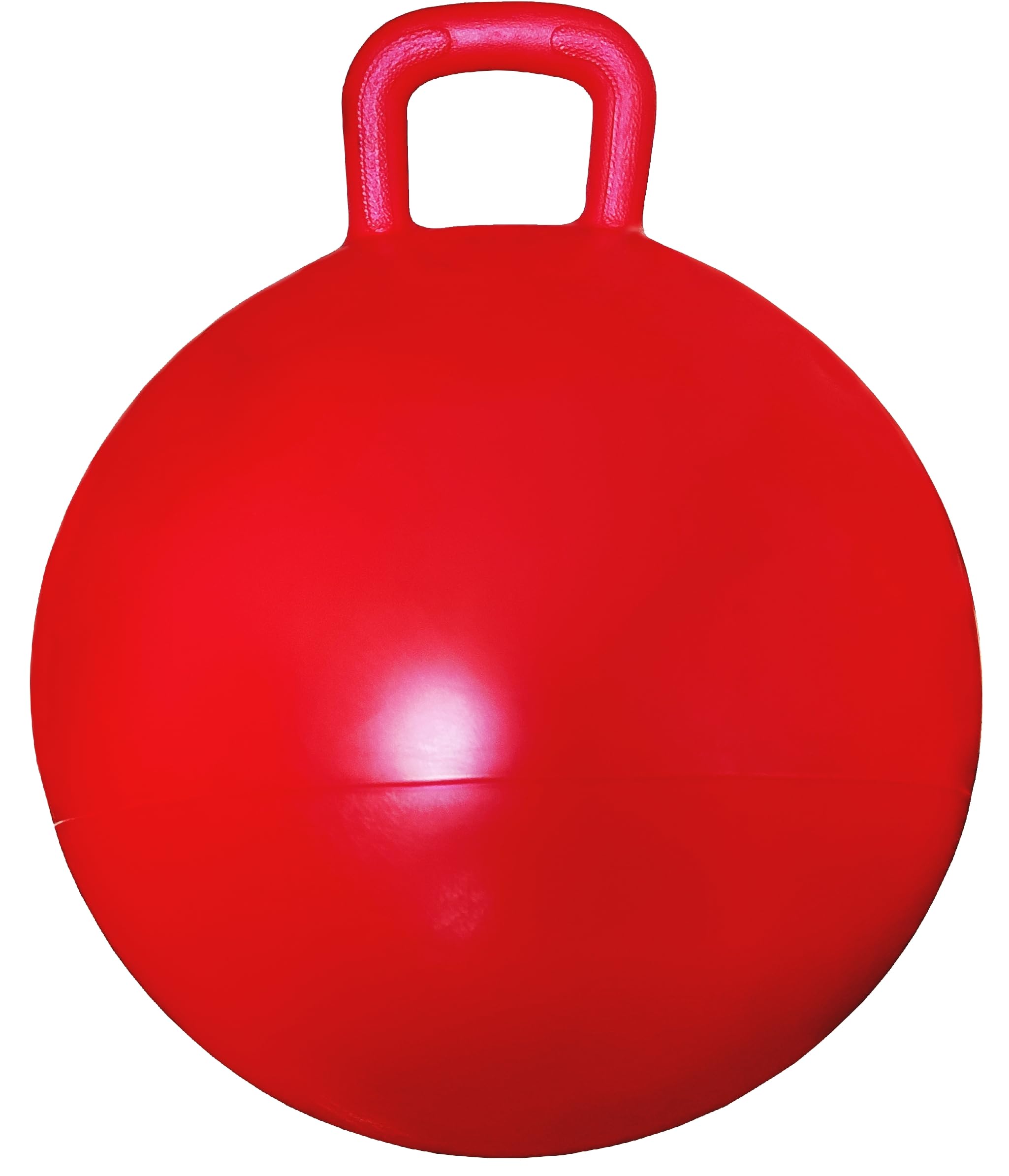 AppleRound Space Hopper Ball 22in with handle closeup showing secure grip during play