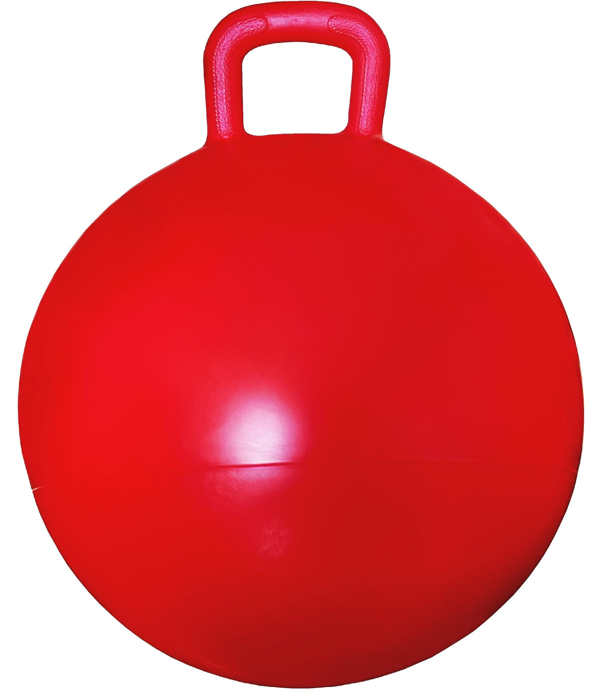 AppleRound Space Hopper Ball 22in with handle closeup showing secure grip during play