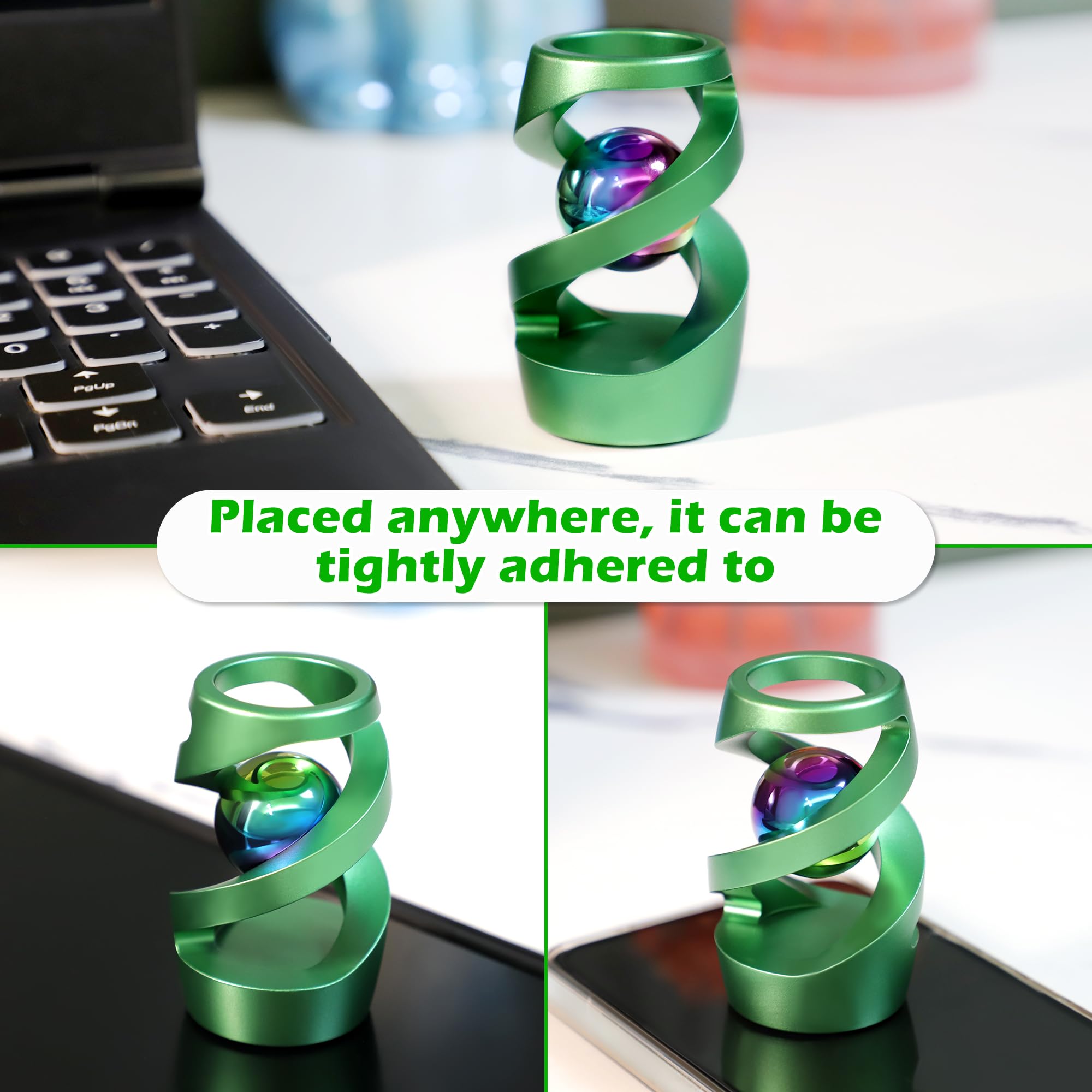 Apqdw desk toy spins smoothly with a satisfying action on the desk.