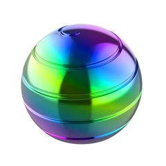 Apqdw kinetic desk ball 45mm rainbow spins smoothly to aid focus and stress relief at work.