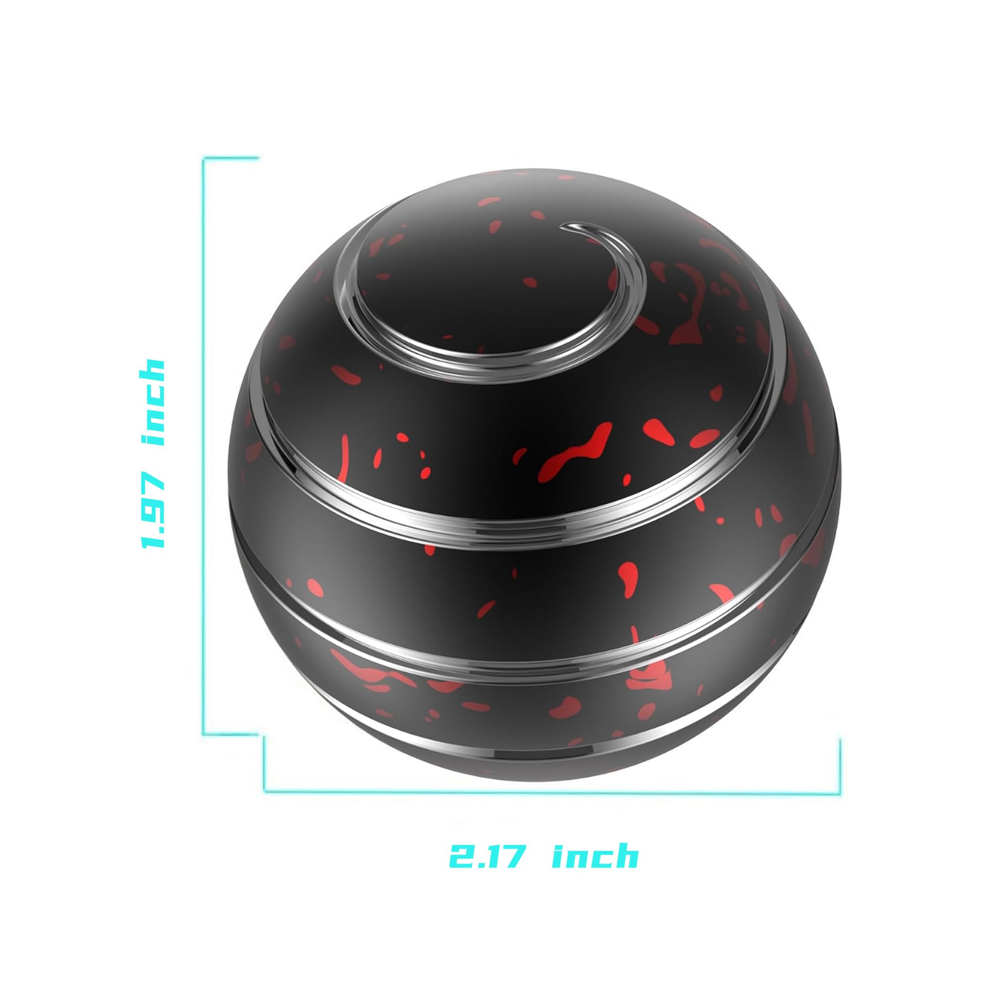 Apqdw kinetic spinning ball on desk shows smooth rotation for stress relief.