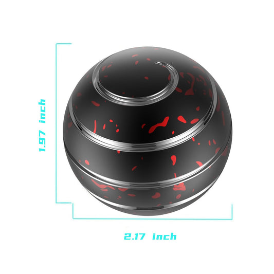 Apqdw kinetic spinning ball on desk shows smooth rotation for stress relief.