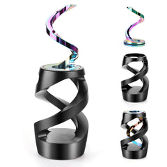 Apqdw Kinetic Spinning Desk Toy black close-up for focused work.