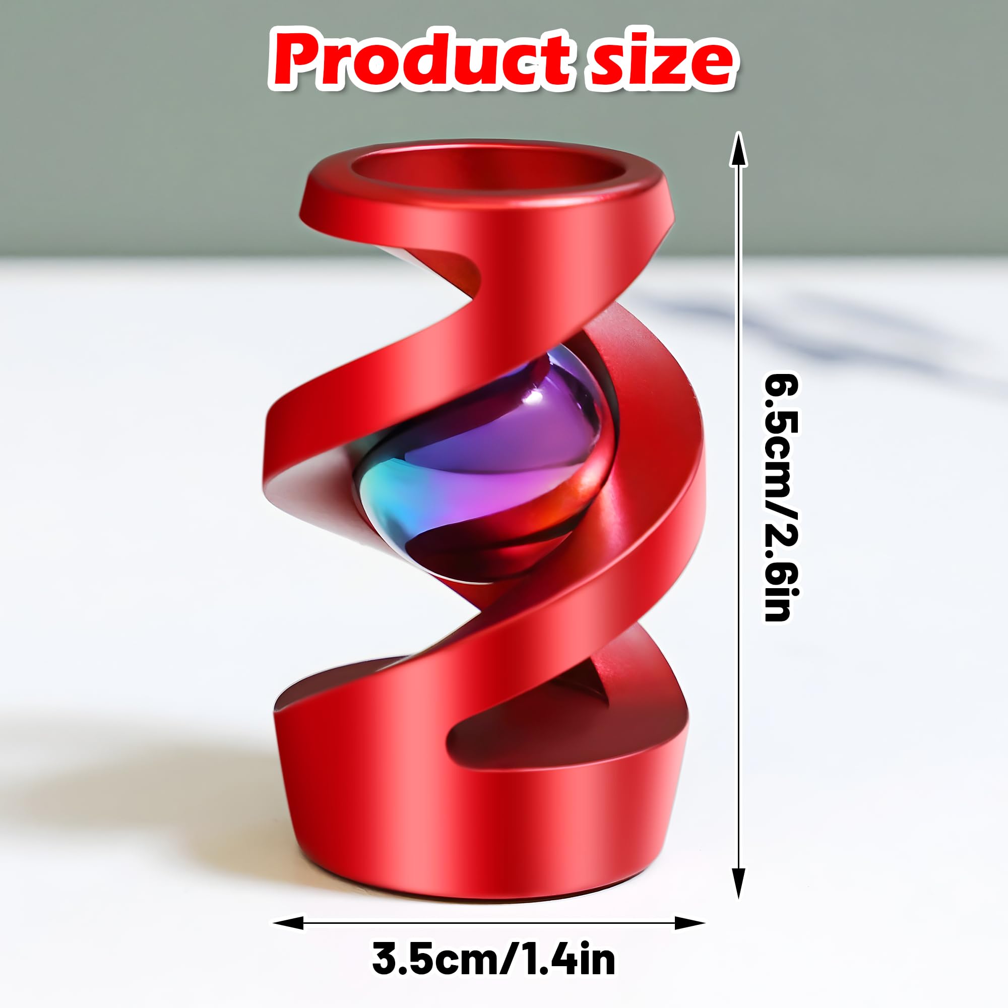 Apqdw red aluminum fidget spinner in action for stress relief during busy days